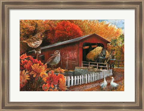 Framed Covered Bridge Print