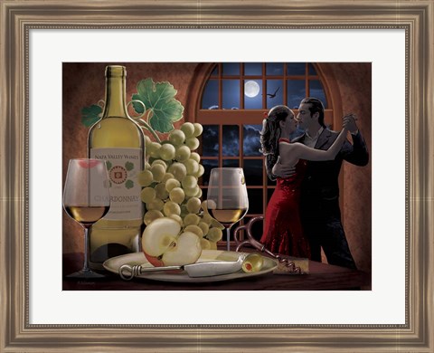 Framed Chardonnay And Moonlight Print