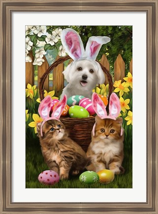 Framed Easter Bunnies in Training Print