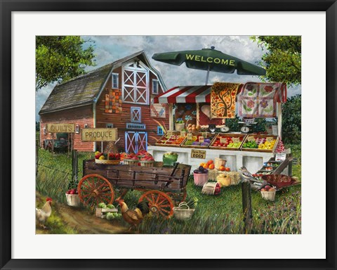 Framed Fresh Country Produce Print