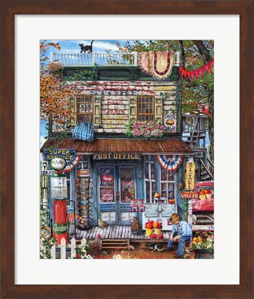 Framed Hanging Out At The General Store Print