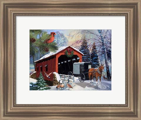 Framed Snowy Ride -Horizontal Print