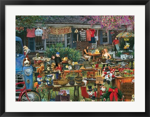 Framed Spring Yard Sale Print