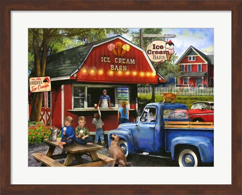 Framed Ice Cream Barn Print