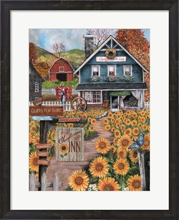 Framed Sunflower Inn Print