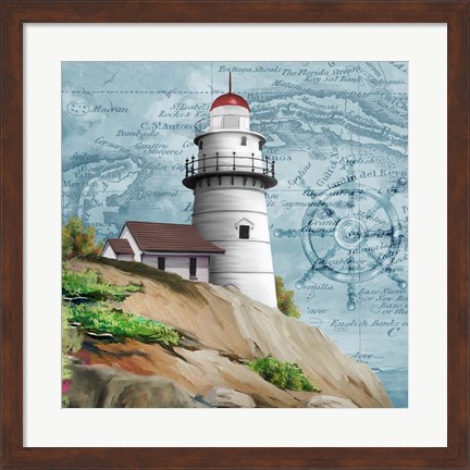 Framed Lighthouse V Print