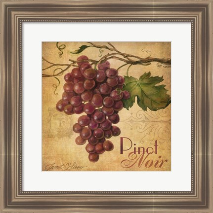 Framed Red Grape Tile Print