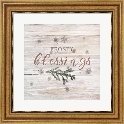 Framed Frosty Blessings II Print