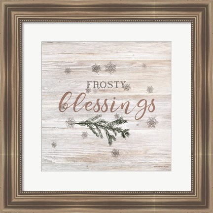 Framed Frosty Blessings II Print