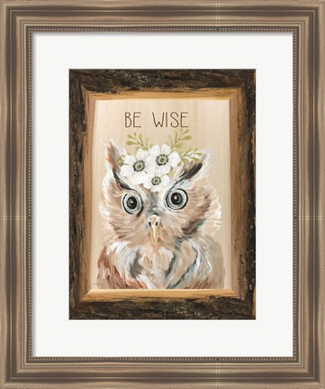 Framed Be Wise Owl Print