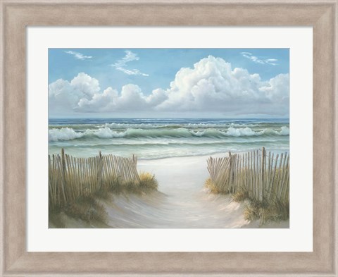 Framed Coastal Fence Print