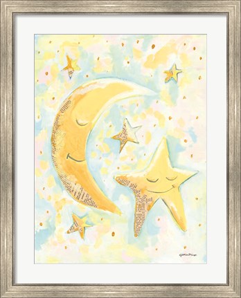 Framed Moon and Star Friends Print