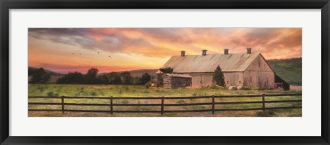 Framed Sunset in the Valley Print