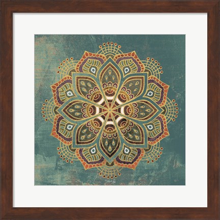 Framed Boho Medallion I Print