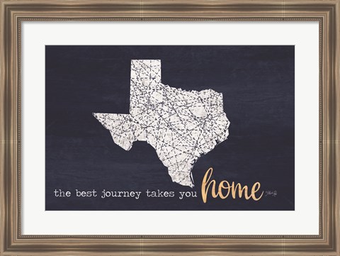 Framed Best Journey - Texas Print