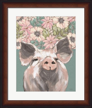 Framed Patrice the Pig Print