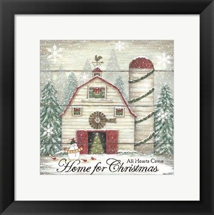 Framed Home for Christmas Print