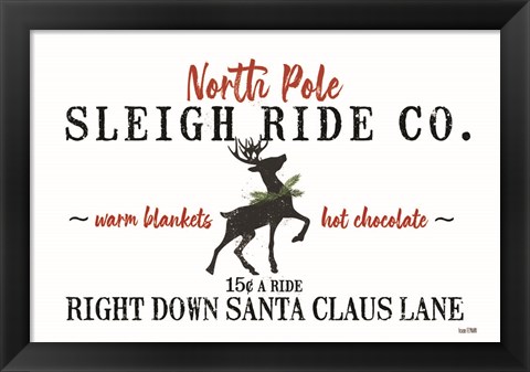 Framed Sleigh Rides Print