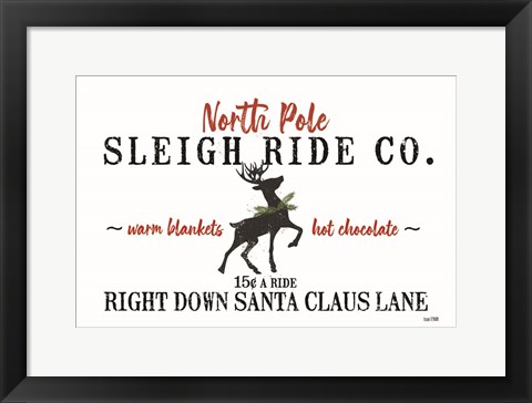 Framed Sleigh Rides Print