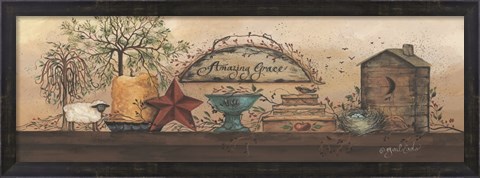 Framed Amazing Grace Shelf Print