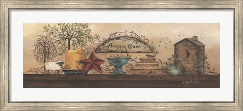 Framed Amazing Grace Shelf Print