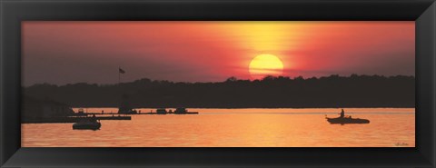 Framed River Sunset Print