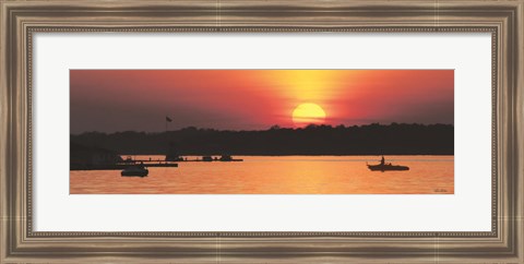 Framed River Sunset Print