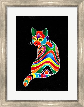 Framed Carnival Cats 1 Print