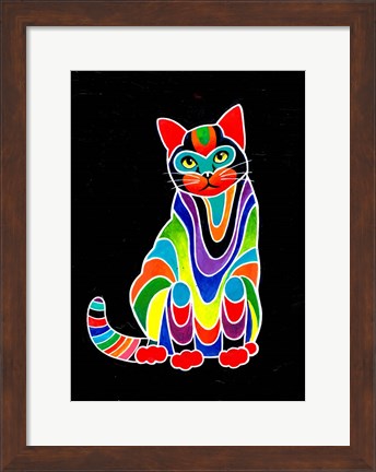 Framed Carnival Cats 3 Print