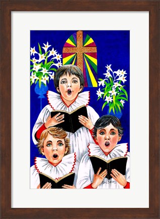 Framed Christmas Choir Boys Print