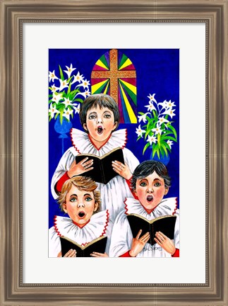 Framed Christmas Choir Boys Print