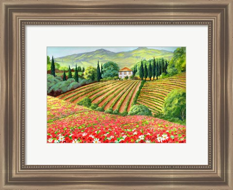 Framed Tuscany Terrain Print