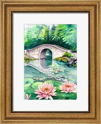 Framed Waterlily Garden Print