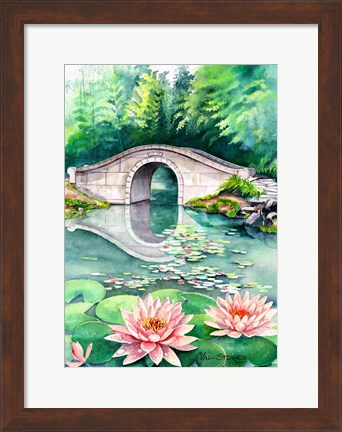 Framed Waterlily Garden Print