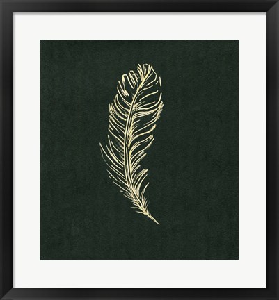 Framed Golden Feather I Print