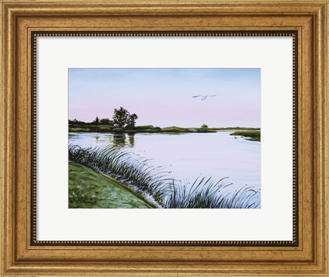 Framed Delta at Dusk Print