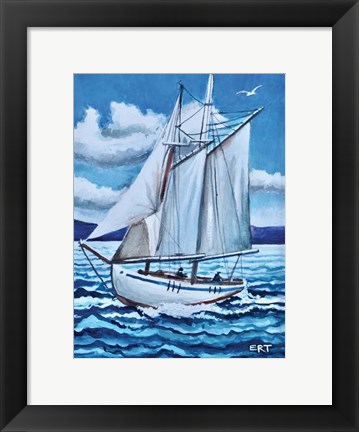 Framed Let&#39;s Set Sail Print