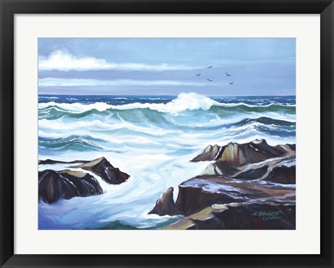 Framed Ocean Waves Print