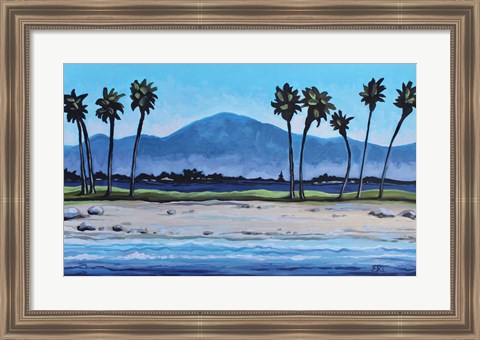 Framed Palm Tree Oasis Print