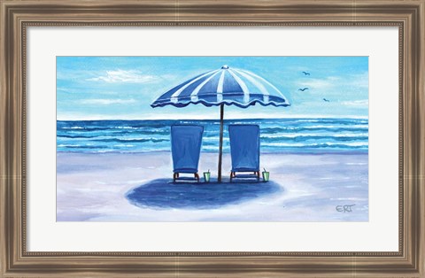 Framed Unwind at the Beach Print