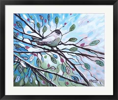 Framed Glimmering Songbird Print