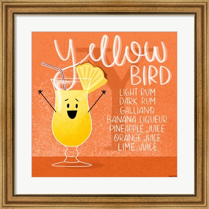 Framed Yellow Bird Print