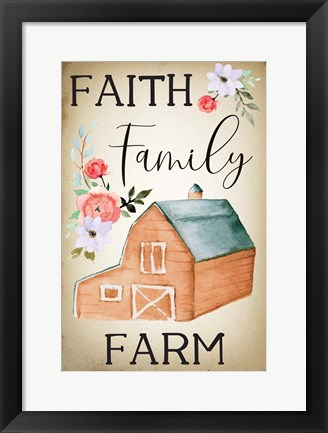 Framed Farmhouse Floral IV Print