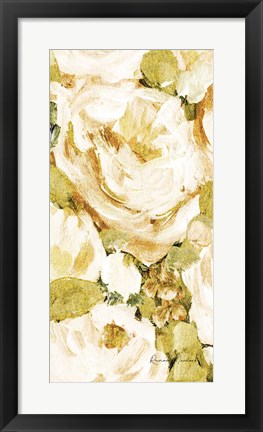 Framed Golden Glitter Roses No. 1 Print