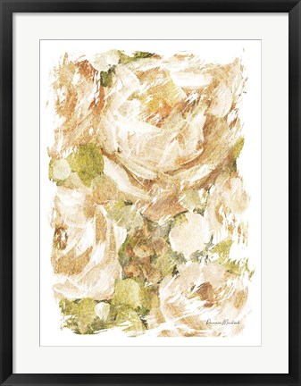 Framed Golden Glitter Roses No. 2 Print