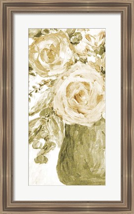 Framed Golden Glitter Vase No. 3 Print