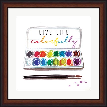 Framed Live Life Colorfully Print