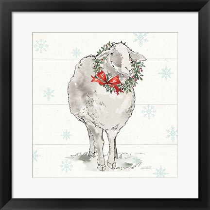 Framed Modern Farmhouse XI Christmas Sq Print