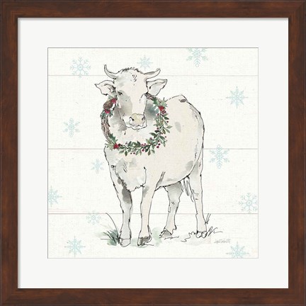 Framed Modern Farmhouse X Christmas Sq Print