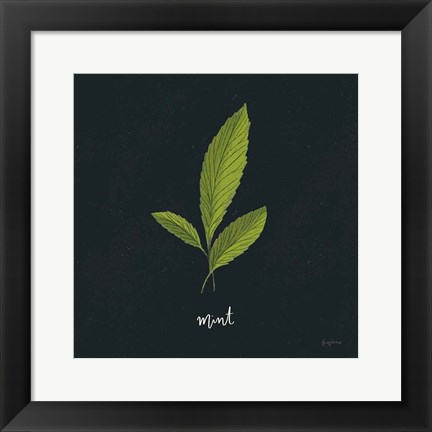 Framed Herbs VII Black Print